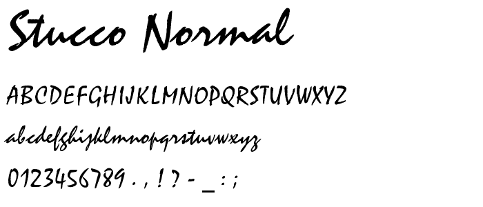 Stucco Normal font